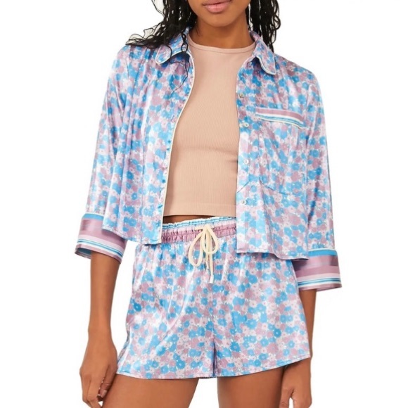 Free People Pillow Talk Silky Satin PJ Pajama Set NEW WITH TAGS - Picture 14 of 14